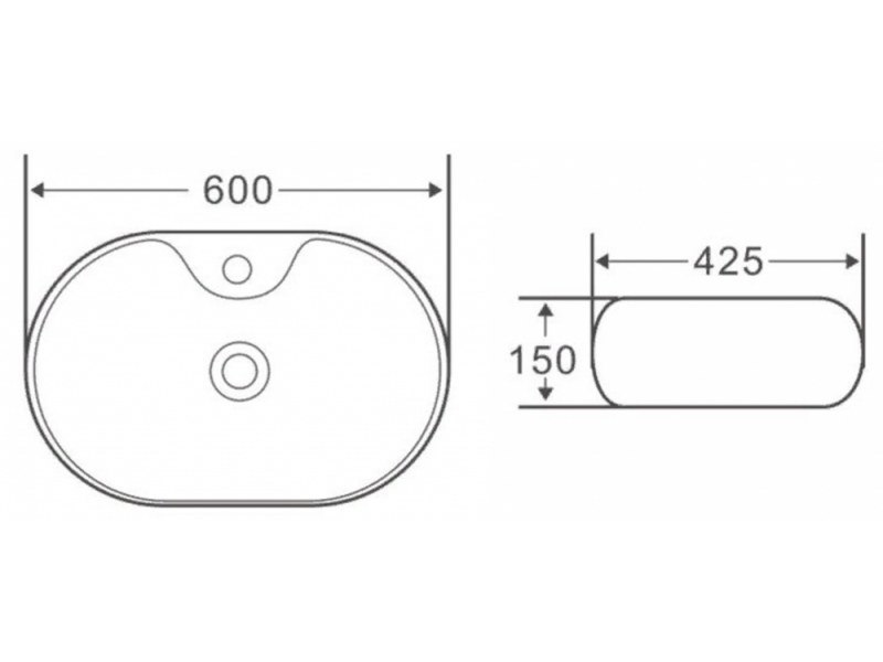 Купить Раковина BelBagno BB1151 накладная 60 х 42.5 х 15 см