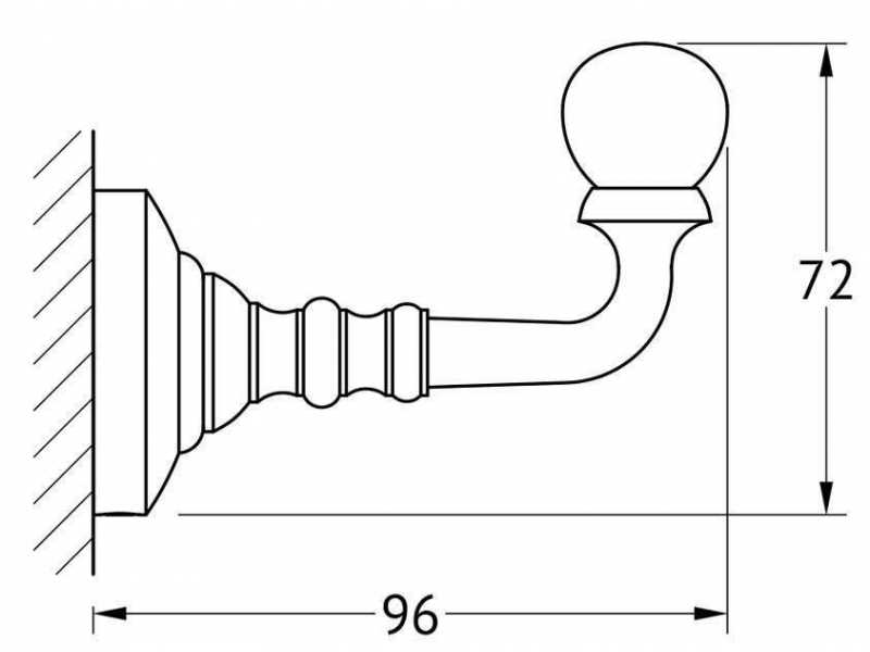 Купить Крючок 3SC Stilmar STI 101, хром, золото