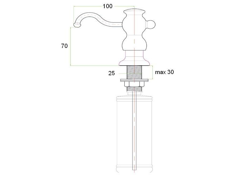 Купить Дозатор жидкого мыла Zorg Inox ZR-25 BLACK, цвет черный