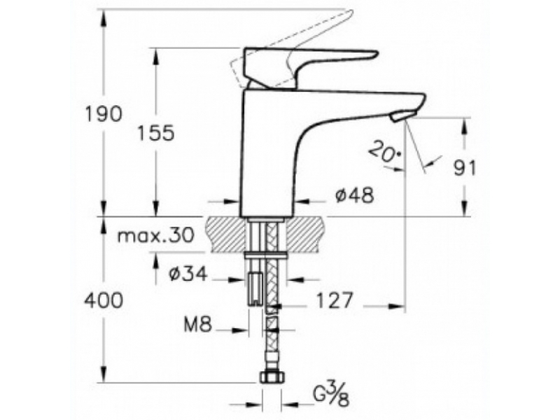 Купить Смеситель для раковины Vitra X-Line A42321EXP