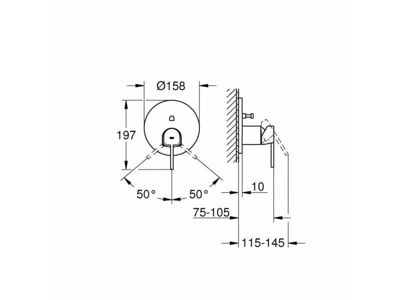 Купить Смеситель однорычажный Grohe Plus 24060003 для ванны и душа