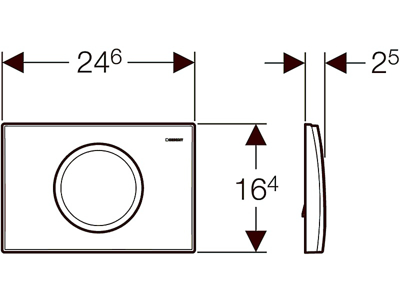 Купить Клавиша Geberit Delta Type 11 115.120.11.1, белая