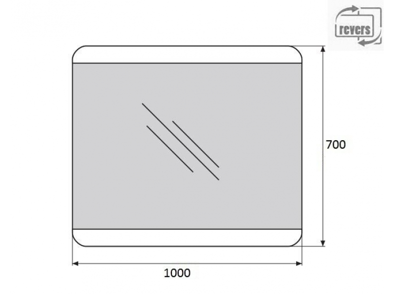 Купить Зеркало BelBagno SPC-CEZ-1000-700-LED-BTN 100 x 70 см со встроенным светильником и кнопочным выключателем