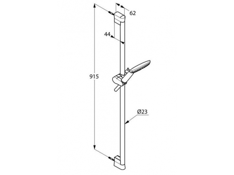 Купить Душевой гарнитур Kludi Freshline 1S 6784005-00, длина штанги 90 см, цвет хром