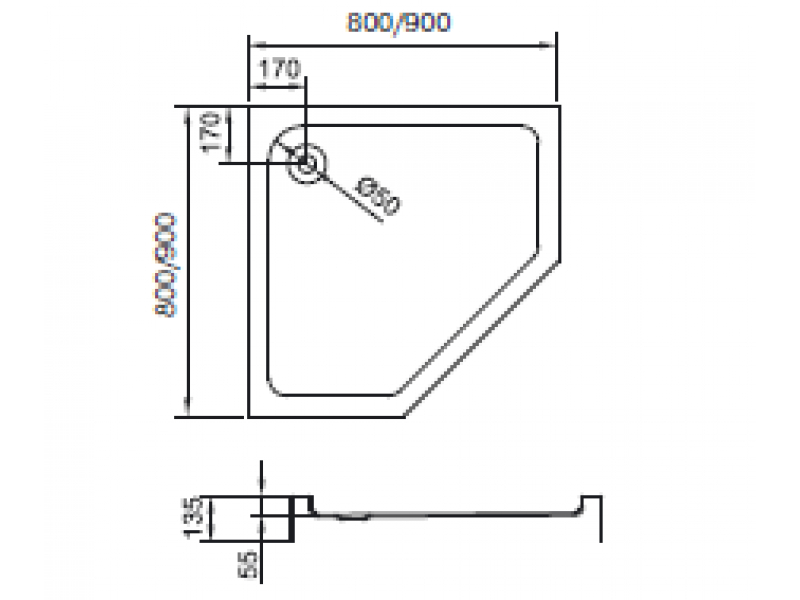 Купить Поддон Vegas Glass 90 x 90 см, HG-017-90