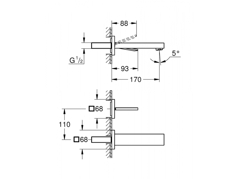 Купить Смеситель для раковины Grohe Eurocube Joy 19997000, хром