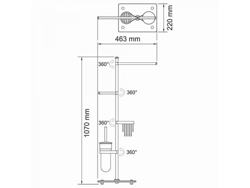 Купить Комбинированная напольная стойка WasserKRAFT 1248