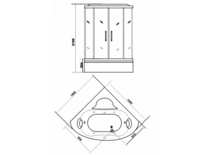 Купить Душевой бокс Appollo GUCI-862 130 с паром