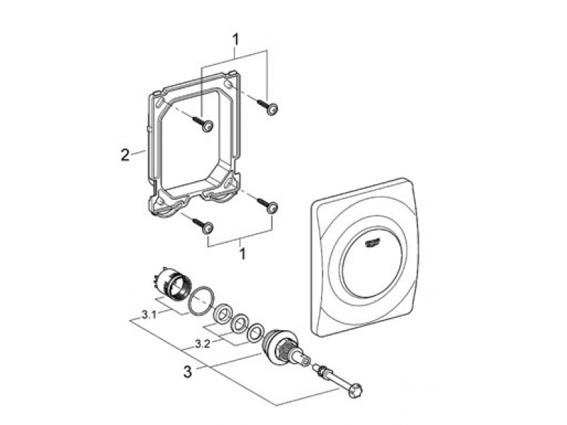 Купить Кнопка для инсталляции Grohe Surf 38808SH0, альпин белый