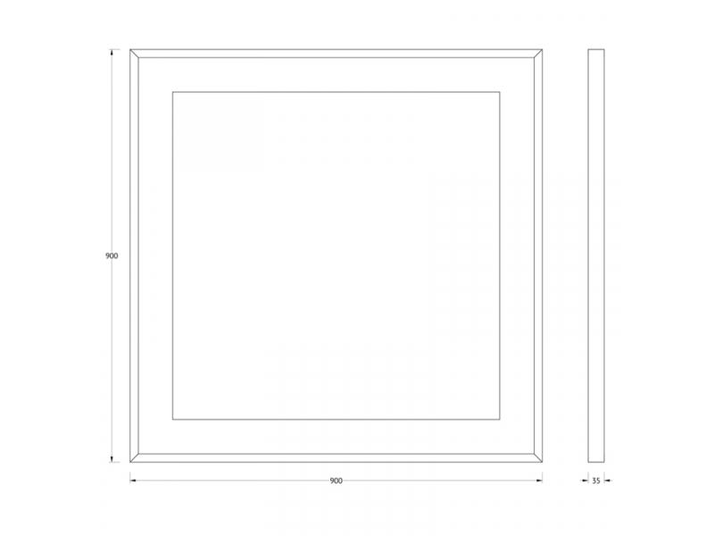 Купить Зеркало в багетной раме и LED-светильником Evoform Ledside BY 2211 90х90 см