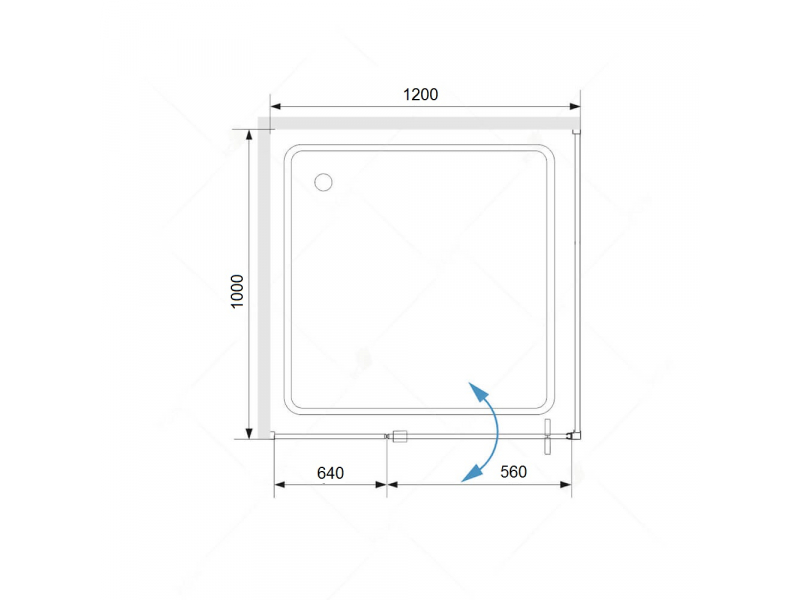 Купить Душевой уголок RGW SV-44-B 06324420-14 120 х 100 см, стекло прозрачное, черный