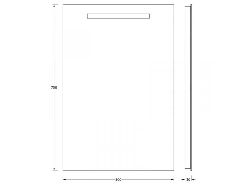 Купить Зеркало EVOFORM Ledline BY 2101 со встроенным LED-светильником 3 W 50х75 cм