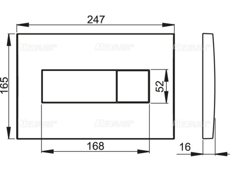 Купить Клавиша смыва AlcaPlast M378, черный