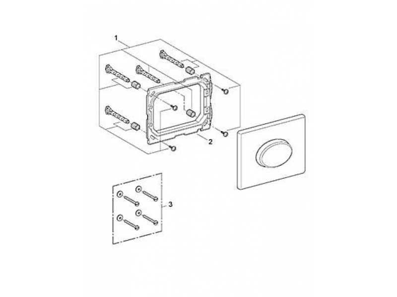 Купить Кнопка для инсталляции Grohe Skate Air 38565P00, матовый хром