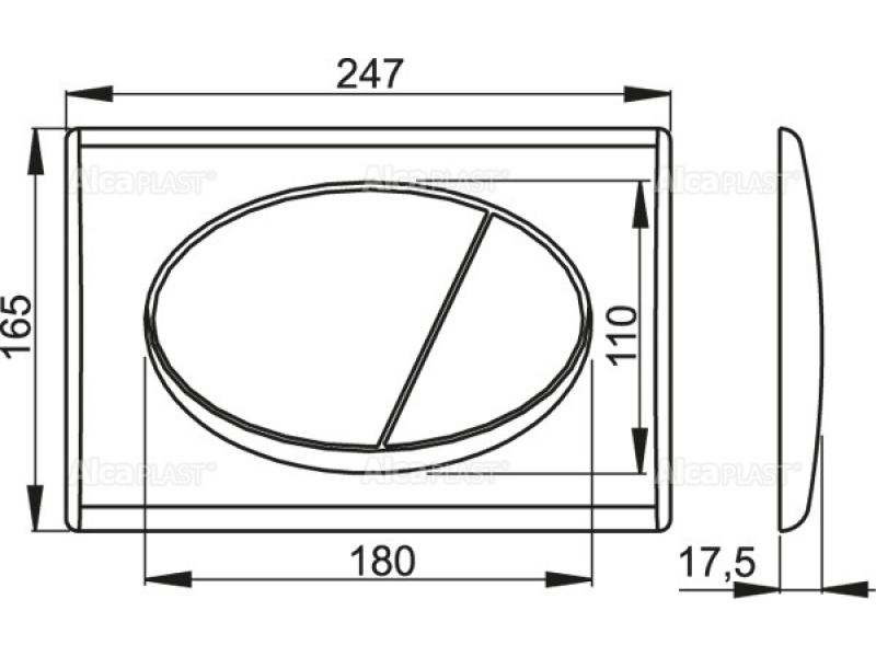 Купить Клавиша смыва AlcaPlast M70, белый