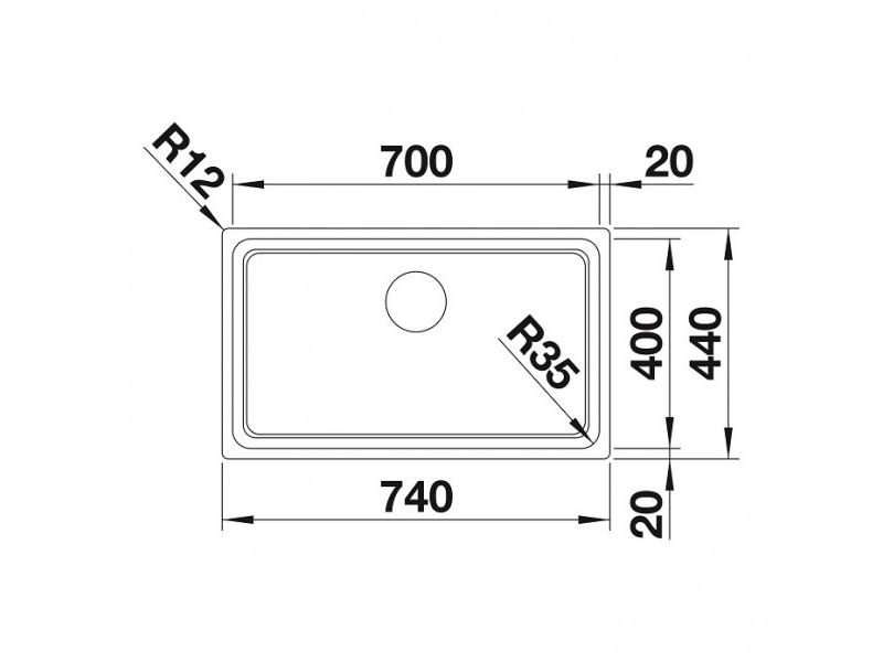 Купить Мойка кухонная Blanco Etagon 700-U, подстольный монтаж (524270)