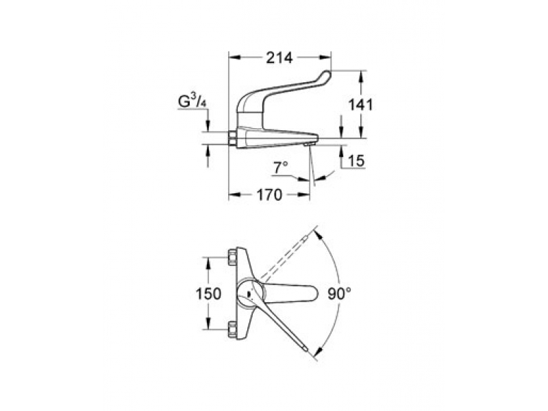 Купить Смеситель Grohe Euroeco Speсial, 32823000 для раковины медицинский