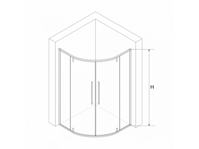 Купить Душевой уголок RGW SV-53 06325388-11 80 х 80 см четверть круга, стекло прозрачное, хром