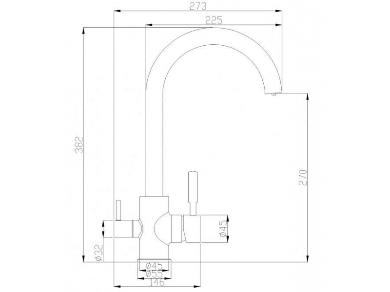 Купить Смеситель Zorg Steel Hammer SH 713 INOX для кухни под фильтр, нержавеющая сталь