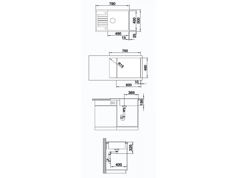 Купить Мойка кухонная Blanco Zia XL 6S Compact, цвет белый (523277)