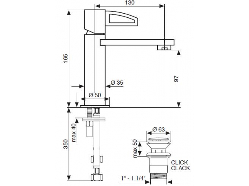 Купить Смеситель для раковины Emmevi Abel 78003LACR, хром