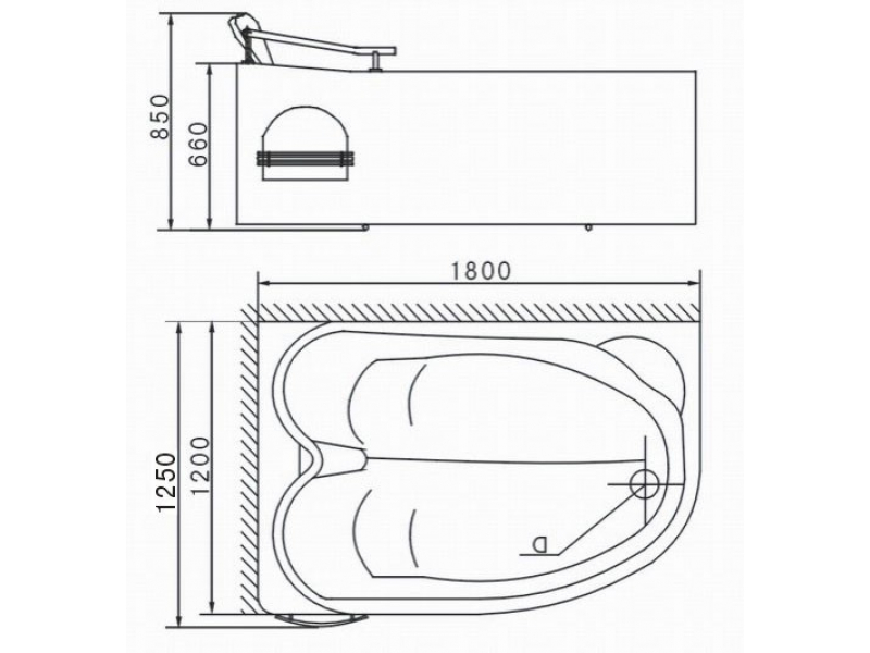 Купить Ванна акриловая Appollo, TS-0929L ll, без радио, левая