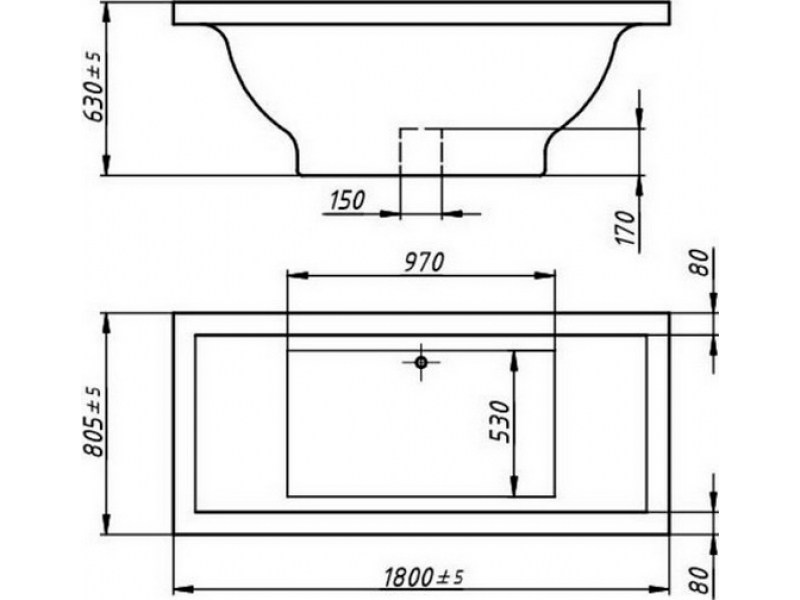 Купить Ванна из искусственного камня Фэма Айсберг 180 x 80.5 см, на подиуме