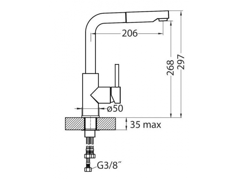 Купить Смеситель для кухни Alveus Granital Siros G55 1129045, бежевый