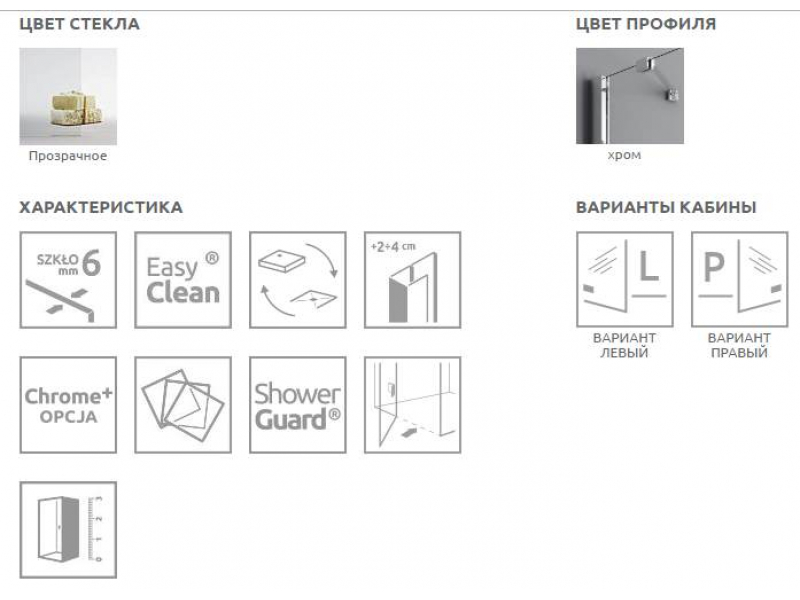 Купить Душевая дверь Radaway Essenza New DWJ 80 385012-01-01