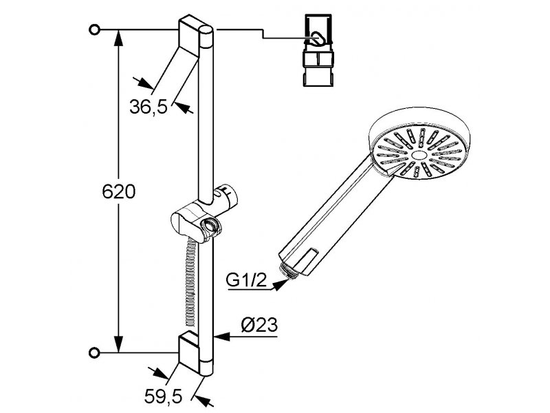 Купить Душевой гарнитур Kludi A-QAb 6563005-00