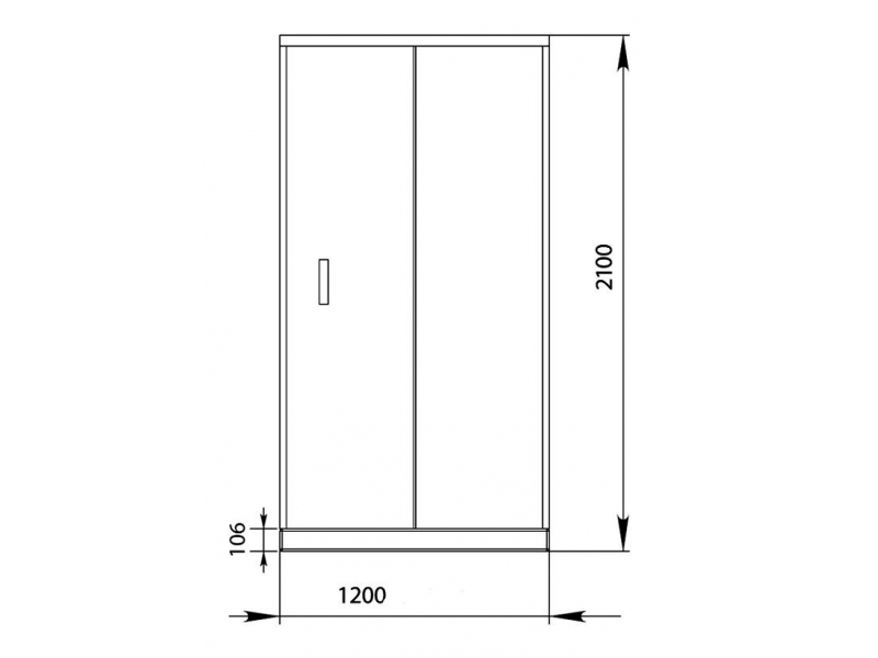 Купить Душевая дверь Aquanet Alfa 120-12 120 x 80 x 210 см, стекло прозрачное (174264)