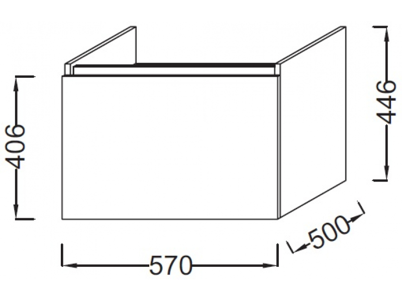 Купить Тумба Jacob Delafon Parallel 60 см, EB514