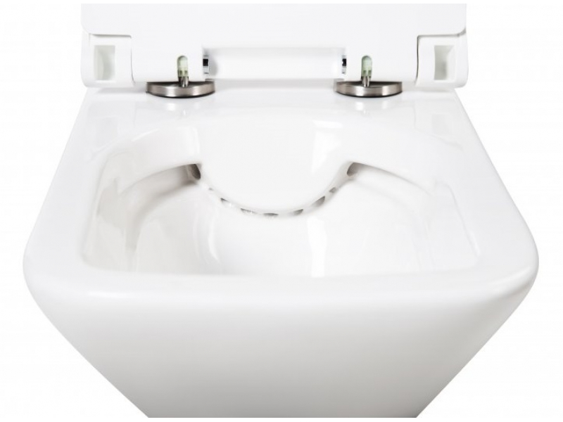 Купить Подвесной безободковый унитаз BelBagno Romano, белый, BB248CHR-SM