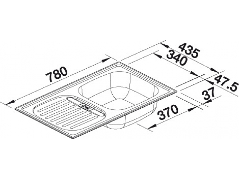 Купить Мойка Blanco Flex-mini 511918 сталь матовая (отсутствует упаковка)