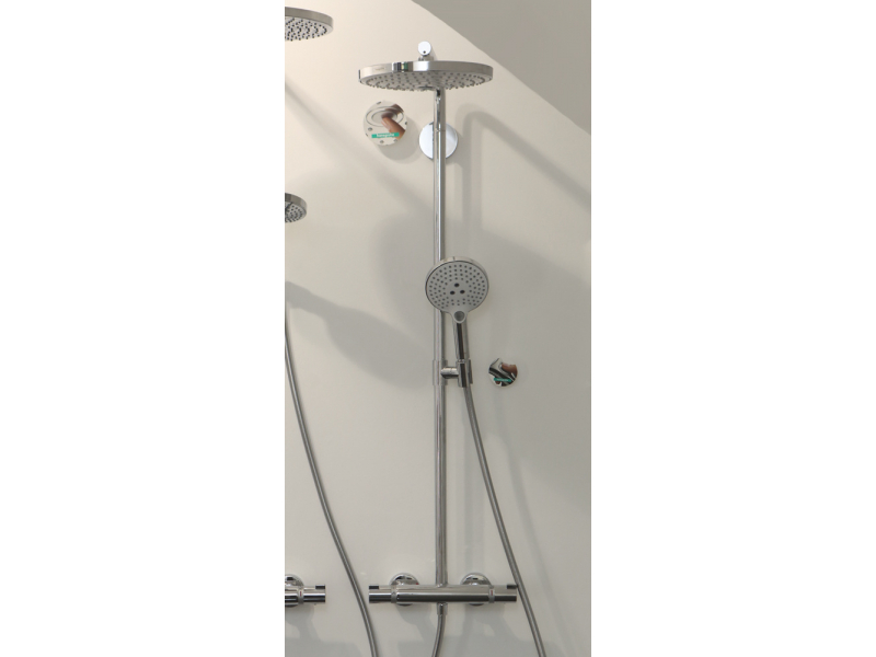 Купить Душевая система Hansgrohe Raindance Select Showerpipe S240 2 jet 27129400, белый/хром