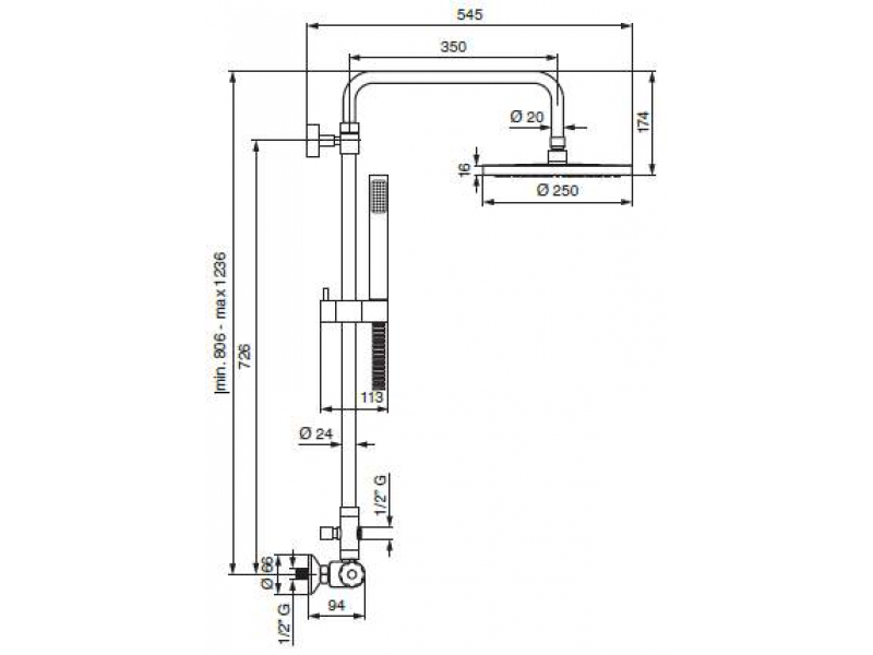 Купить Душевой комплект Emmevi 930514CR, хром