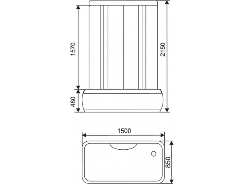 Купить Душевая кабина Arcus AS-205, 150 x 85 см, стекла серые тонированные