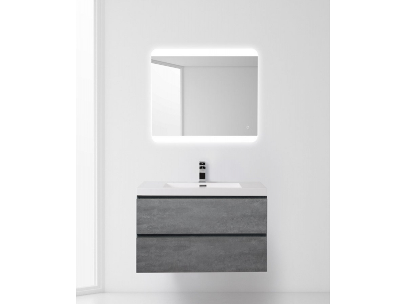 Купить Тумба под раковину BelBagno Luce LUCE-900-2C-SO-SCM, 90 х 48 х 50 см, цвет серый (stucco cemento)