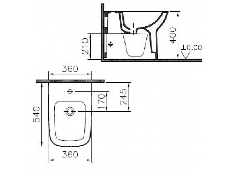 Купить Биде Vitra S20 5509B003-0288 напольное