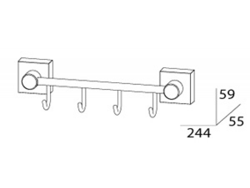 Купить Держатель с 4-мя крючками 25 см FBS Esperado ESP 025