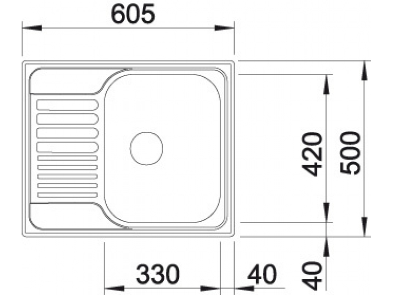 Купить Мойка Blanco Tipo 45 S mini 516525 сталь декор (отсутствует упаковка)