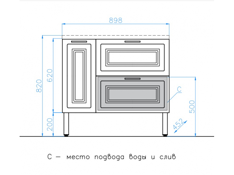 Купить Тумба под раковину Style Line Альба 90 см Люкс, подвесная/напольная, 2 ящика, корзина, белый, Plus, левая/правая