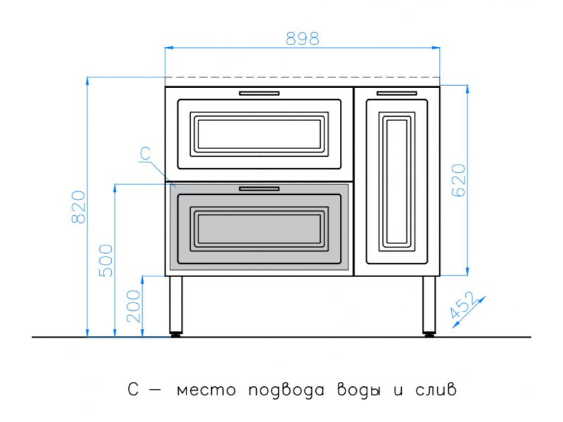 Купить Тумба под раковину Style Line Альба 90 см Люкс, подвесная/напольная, 2 ящика, корзина, белый, Plus, левая/правая