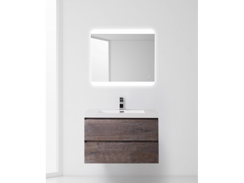 Купить Тумба под раковину BelBagno Luce LUCE-800-2C-SO-PT, 80 х 48 х 50 см, цвет серый камень (stone)