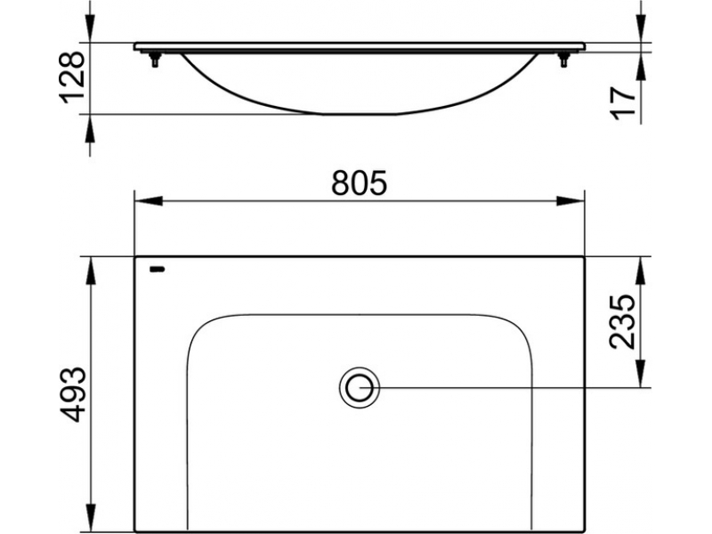 Купить Раковина Keuco Plan 32960 318000 80.5 x 49.3 см без отверстия под смеситель