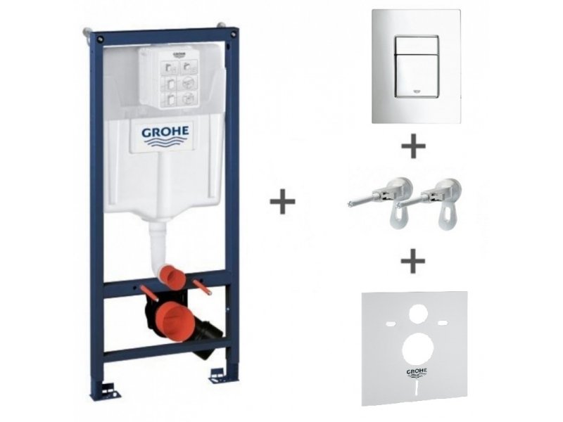 Купить Инсталляция Grohe Rapid SL 38775001 в комплекте с крепежом и кнопкой