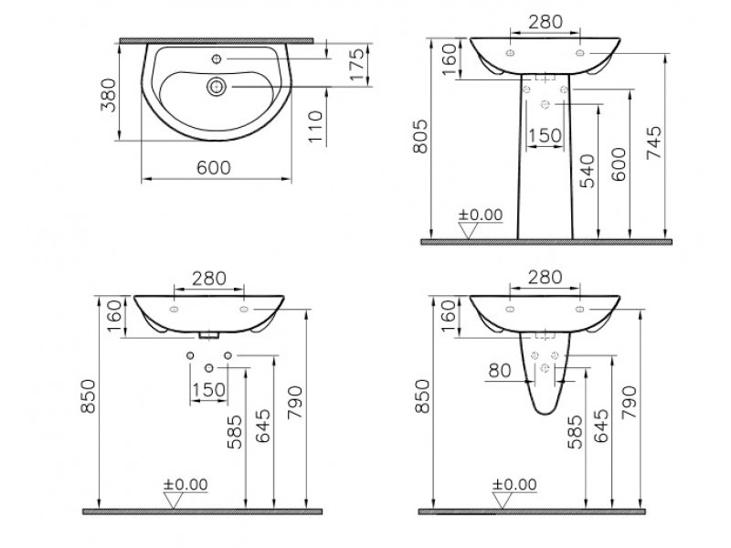 Купить Раковина Vitra Arkitekt 6604B003-0001