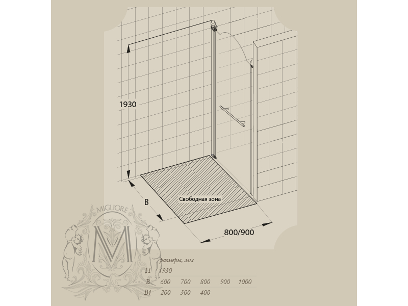 Купить Душевая дверь Migliore Diadema ML.DDM-22.593/594.TR