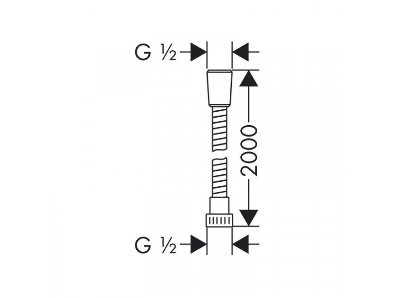 Купить Шланг для душа Hansgrohe Metaflex 200 см, хром, 28264000