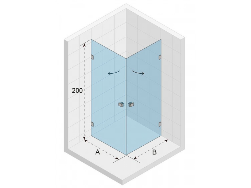 Купить Душевой уголок Riho SZ Scandic NXT X209, 77x77x200 см,цвет профиля хром, стекло прозрачное, левый/правый, GX12022C0